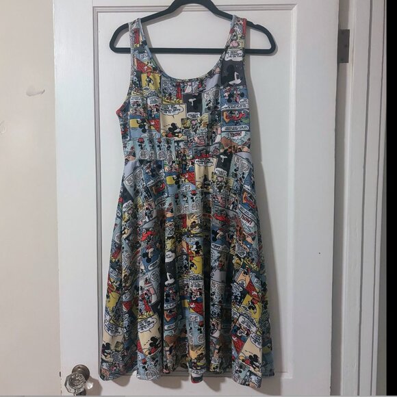 Torrid Disney Mickey Mouse Comic Scuba Dress 0X - Picture 3 of 4
